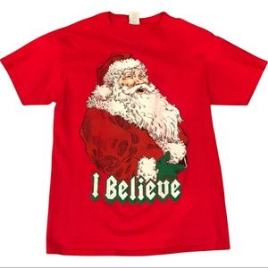 Santa “I Believe” Christmas Holiday Shirt, Retro
